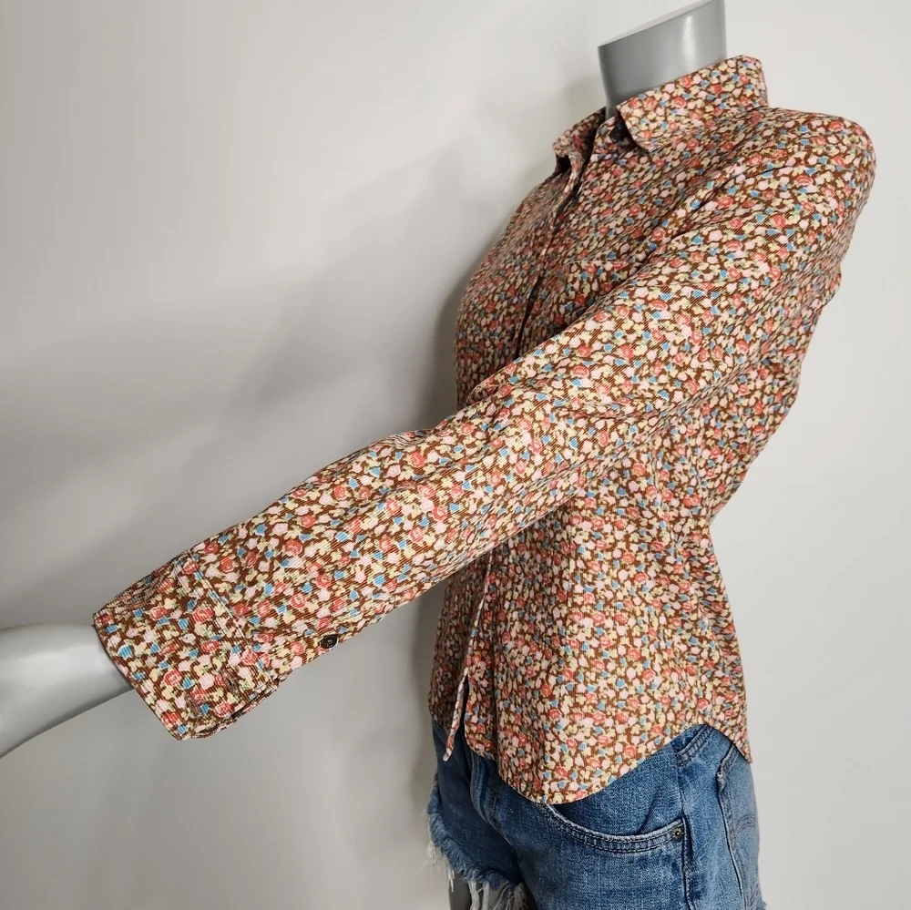 Boden Multicolor Floral Button Down Shirt - Picture 9 of 12